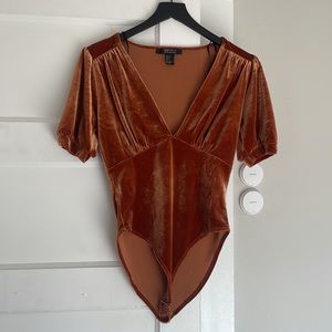 Velvet Orange Body Suit